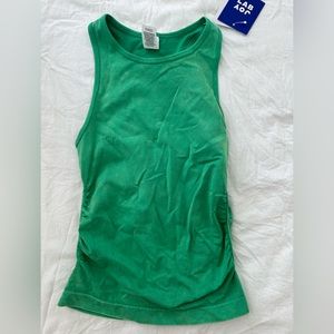 Beautiful green tank with cinching on the side